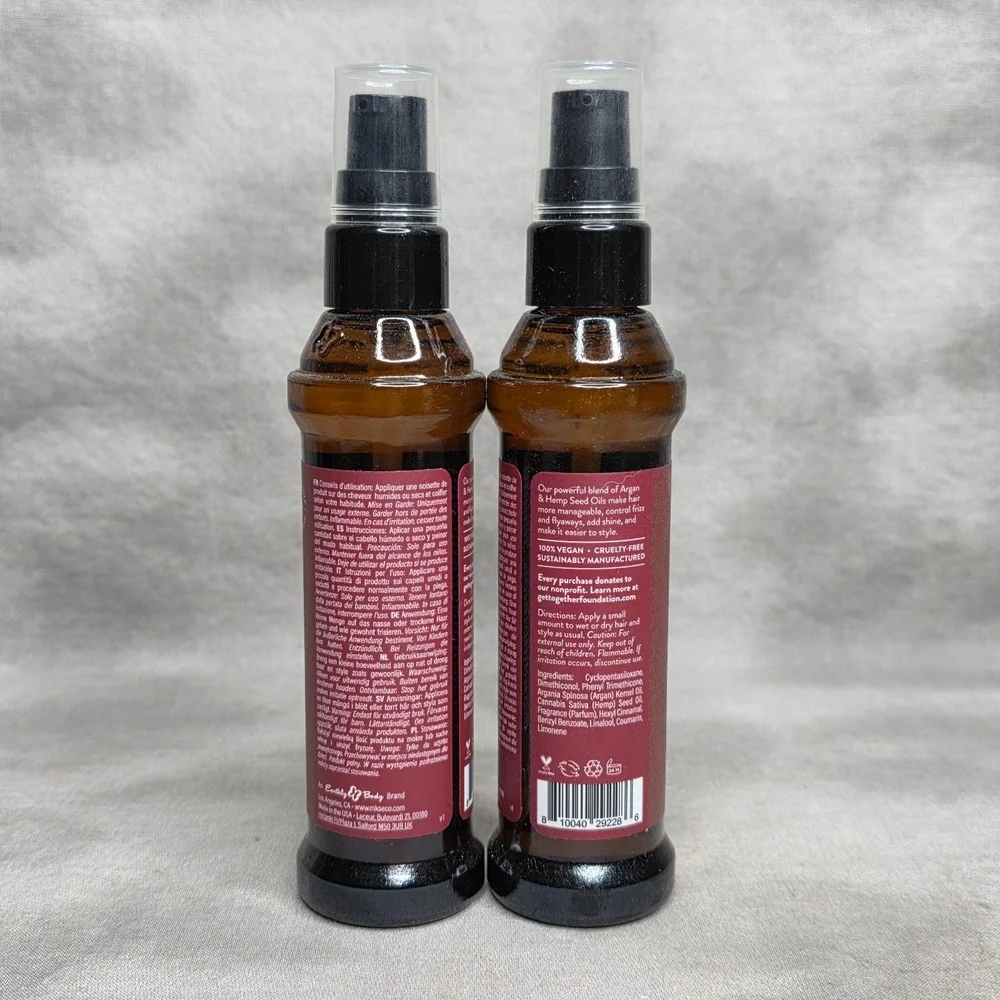 (X2) Earthly Body MKS Eco Oil Hair Styling Elixir Original Scent Argan Oils 2 oz